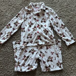 Disney Kids Pajama Set - White with Mickey Mouse and Candy Cane Print